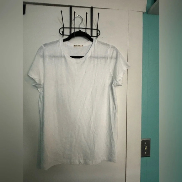 NWOT Marine Layer Womens Scoop Neck Tee Shirt White Size Medium Soft - Picture 1 of 3